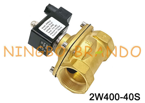 2W400-40 Elettrovalvola a solenoide in ottone normalmente chiusa da 1,5" 24V 110V 220V