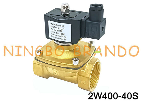 2W400-40 Elettrovalvola a solenoide in ottone normalmente chiusa da 1,5" 24V 110V 220V