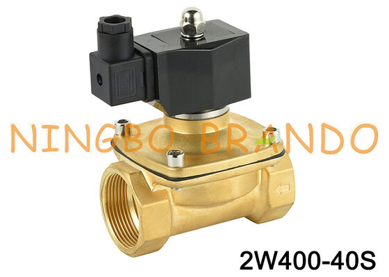 2W400-40 Elettrovalvola a solenoide in ottone normalmente chiusa da 1,5" 24V 110V 220V