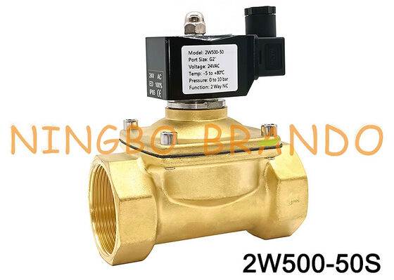 2W500-50 Elettrovalvola a solenoide in ottone normalmente chiusa da 2'' 24V 110V 220V
