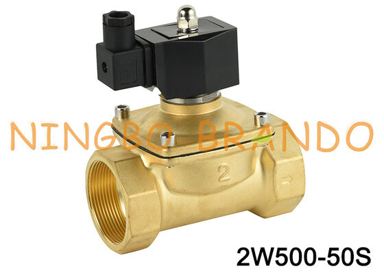 2W500-50 Elettrovalvola a solenoide in ottone normalmente chiusa da 2'' 24V 110V 220V