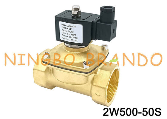 2W500-50 Elettrovalvola a solenoide in ottone normalmente chiusa da 2'' 24V 110V 220V