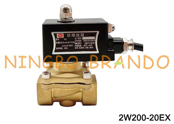 Elettrovalvola acqua a prova di esplosione in ottone da 3/4" 12V 24V 110V 220V