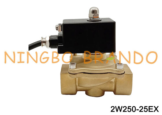 Elettrovalvola a solenoide antideflagrante in ottone normalmente chiusa da 1 '' 24 V 110 V 220 V