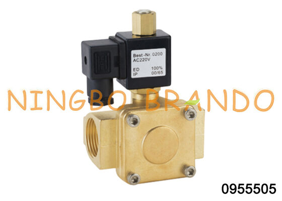 0955505 1'' Valvola solenoide in ottone normalmente aperta 1.6Mpa Valvola elettrica per acqua