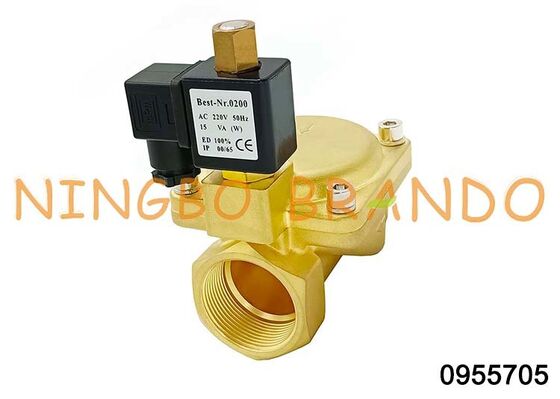 0955705 1.5'' 2 Way Brass Solenoid Valve Normalmente aperto 24V 110V 220V