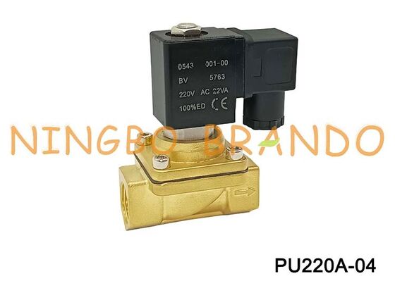 PU220A-04 Elettrovalvola a solenoide in ottone tipo Shako da 1/2'' a 2/2 vie 24 V 110 V 220 V