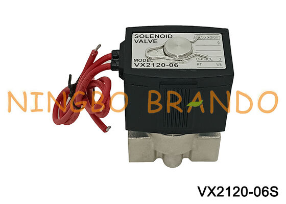 Elettrovalvola a solenoide in acciaio inossidabile tipo Vx2120 da 1/4" a 2/2 vie 220V 24V di SMC