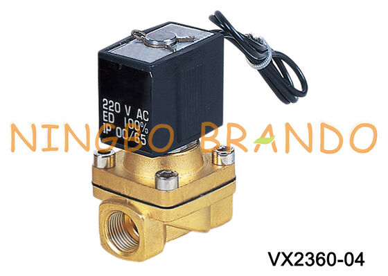 VX2360-04 Elettrovalvola a solenoide in ottone tipo SMC da 1/2" per acqua aria 220 V 110 V 24 V