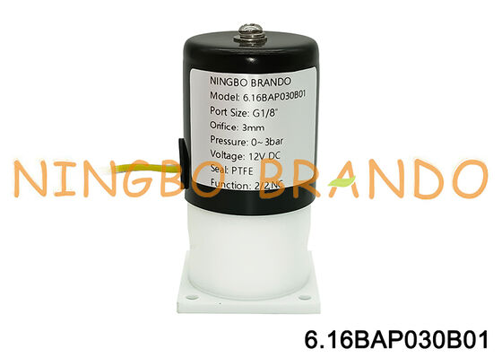 Elettrovalvola in PTFE da 1/8" per l'isolamento della resistenza alla corrosione degli alcali acidi