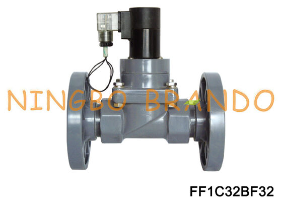 Elettrovalvola anticorrosione flangiata DN32 CPVC 1-1/4" 220V 110V 24V