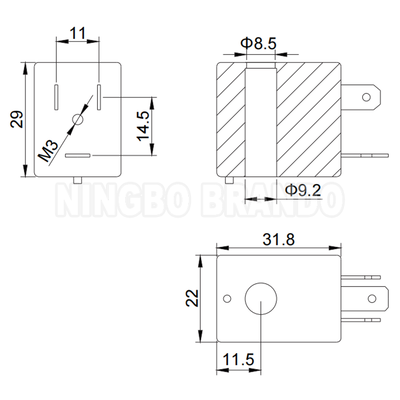 DairYMASTER Pulsatore di latte bobina di valvola solenoide P206 12VDC 7W 7.5W