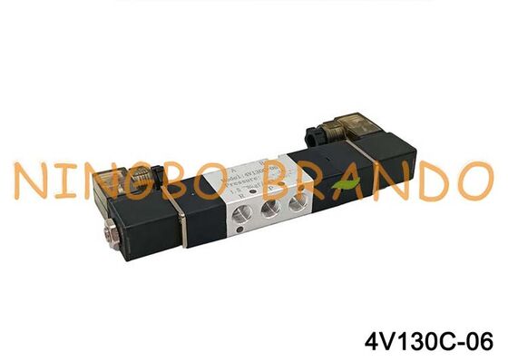 Valvola pneumatica a solenoide Airtac tipo 4V130C-06 a 3 posizioni, 5 vie, 1/8" Valvola di controllo pneumatica