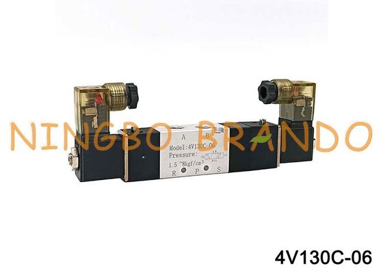 Valvola pneumatica a solenoide Airtac tipo 4V130C-06 a 3 posizioni, 5 vie, 1/8" Valvola di controllo pneumatica