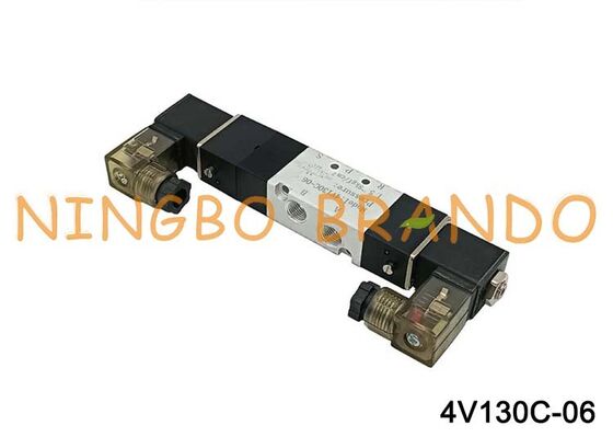 Valvola pneumatica a solenoide Airtac tipo 4V130C-06 a 3 posizioni, 5 vie, 1/8" Valvola di controllo pneumatica