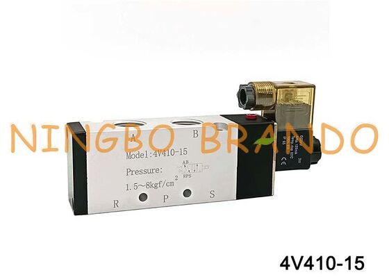 Valvola dell'aria a solenoide tipo AIRTAC da 1/2 '' 4V410-15 12V 24V 110V 220V Bobina singola 2 posizioni 5 vie
