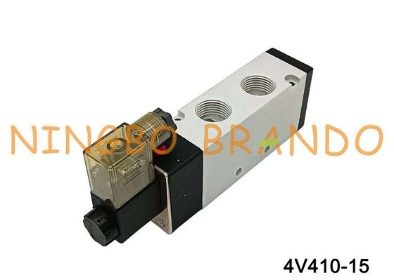 Valvola dell'aria a solenoide tipo AIRTAC da 1/2 '' 4V410-15 12V 24V 110V 220V Bobina singola 2 posizioni 5 vie