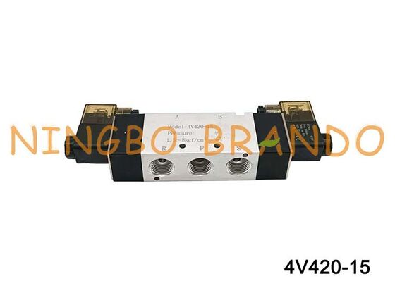 Valvola aria elettrovalvola tipo AIRTAC 4V420-15 DC 12V 24V AC 110V 220V