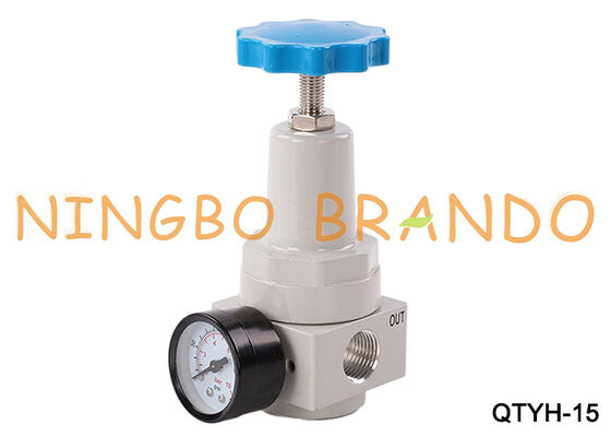 QTYH-15 Regolatore pneumatico QTYH ad alta pressione da 35 bar da 1/2'' con manometro