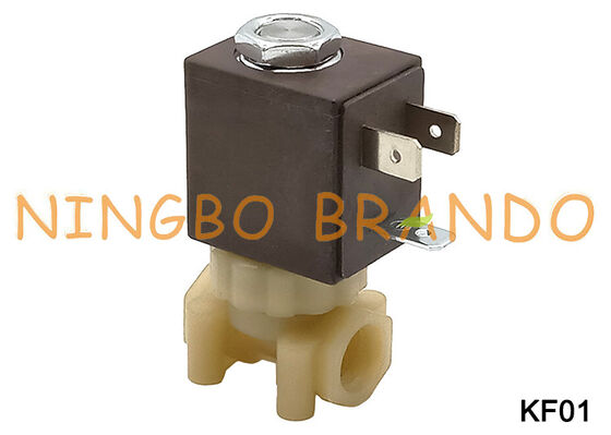 Elettrovalvola a solenoide per acqua in plastica PA66 sicura per uso alimentare NC a 2 vie tipo CEME da 1/8" KF01
