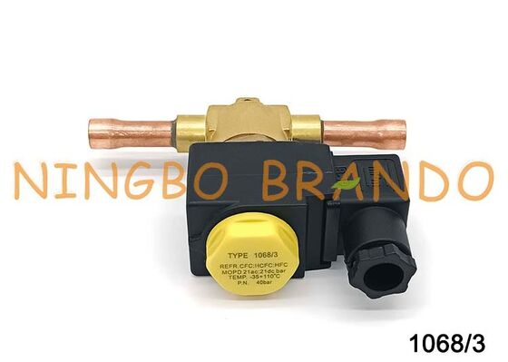 Valvola solenoide di tipo Castel 3/8'' Solder 1068/3A7 Valvola solenoide del congelatore dell'aria condizionata