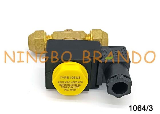 Elettrovalvola tipo Castel 1064/3 3/8'' Flare 1064/3A7 per refrigerazione