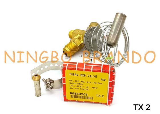 Valvola di espansione termostatica Danfoss tipo 068Z3206 TX2 3/8'' x 1/2'' svasata