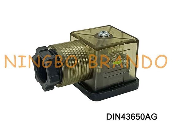 DIN43650A Connettore bobina elettrovalvola 18mm MPM Nylon marrone DIN 43650 Tipo A