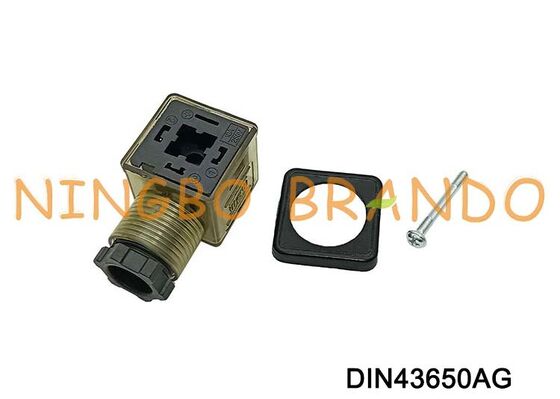 DIN43650A Connettore bobina elettrovalvola 18mm MPM Nylon marrone DIN 43650 Tipo A