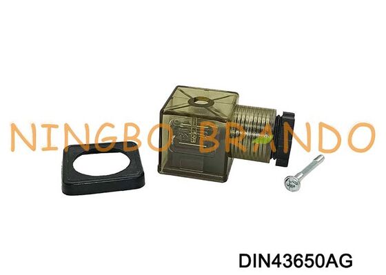 DIN43650A Connettore bobina elettrovalvola 18mm MPM Nylon marrone DIN 43650 Tipo A
