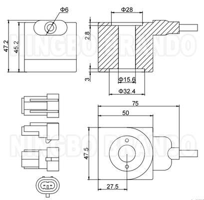 24VDC bobina solenoide per autobus e camion METATRON regolatore di pressione