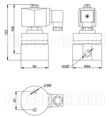 Elettrovalvola ad alta pressione da 300 bar 3/8'' 220V 110V 24V 12V