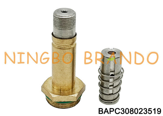 Gruppo tubo stantuffo con armatura in ottone con solenoide NC a 3/2 vie, diametro esterno 8 mm