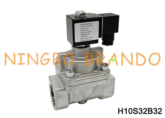 Elettrovalvola in acciaio inossidabile ad alta pressione DN32 1-1/4'' da 6 a 80 bar 24 V 220 V