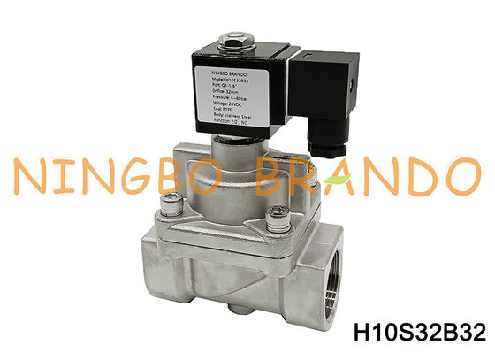 Elettrovalvola in acciaio inossidabile ad alta pressione DN32 1-1/4'' da 6 a 80 bar 24 V 220 V