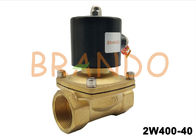 Elettrovalvola a solenoide di fine dell'acqua di pollice G1-1/2 dell'olio di normale d'ottone AC220V/DC24 della valvola 2W400-40