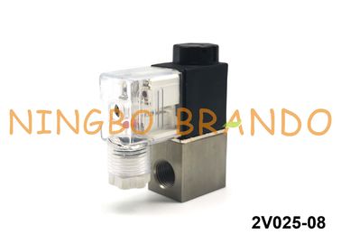 Tipo 2V025-08 1/4&quot; di AIRTAC valvola pneumatica AC220V ad azione diretta normalmente chiuso del solenoide