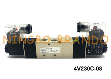 4V230C-08 pinta 1/4&quot; tipo modo elettrico 12VDC di AirTAC di controllo 5/3 del doppio dell'elettrovalvola a solenoide dell'aria