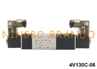 Tipo 5/3 modo BSPT 1/8&quot; di AirTAC elettrovalvola a solenoide pneumatica 24VDC 220VAC 4V130C-06