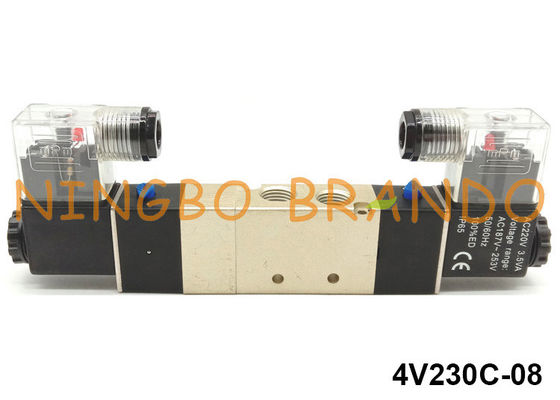 5 posizione 1/4&quot; di modo 3 tipo elettrovalvola a solenoide di AirTAC per l'azionatore pneumatico 4V230C-08