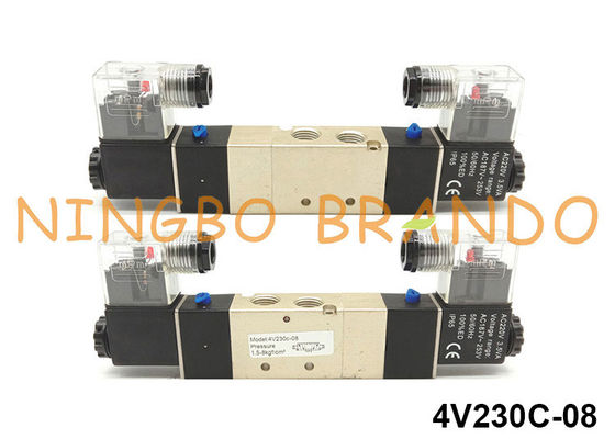 5 posizione 1/4&quot; di modo 3 tipo elettrovalvola a solenoide di AirTAC per l'azionatore pneumatico 4V230C-08