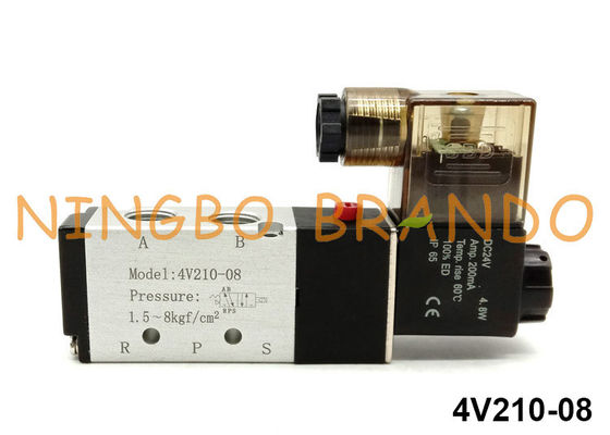 1/4&quot; tipo pneumatico 5/2 modo 220V di Airtac dell'elettrovalvola a solenoide del NPT 4V210-08