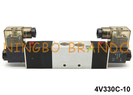 3/8&quot; 5/3 di tipo pneumatico 24V 12V dell'elettrovalvola a solenoide di modo 4V330C-10 Airtac