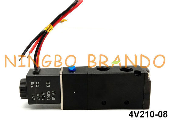 Tipo 5/2 elettrovalvola a solenoide pneumatica di modo 1/4&quot; di Airtac 4V210-08 12V 24V