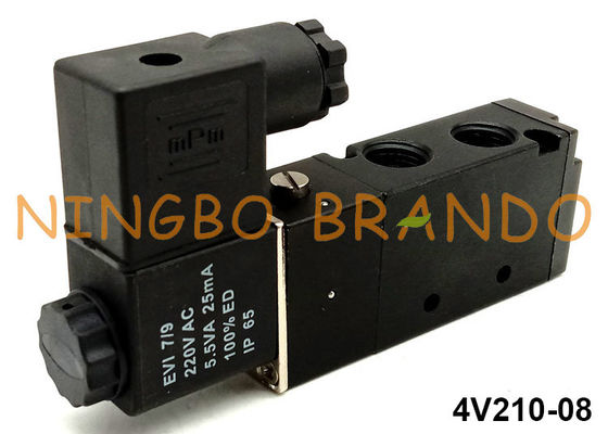 Tipo 5/2 elettrovalvola a solenoide pneumatica di modo 4V210-08 DC24V DC12V di Airtac