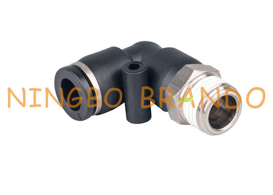 La spinta maschio del gomito a rapido collega i montaggi di tubo flessibile pneumatici 1/4&quot; 8mm