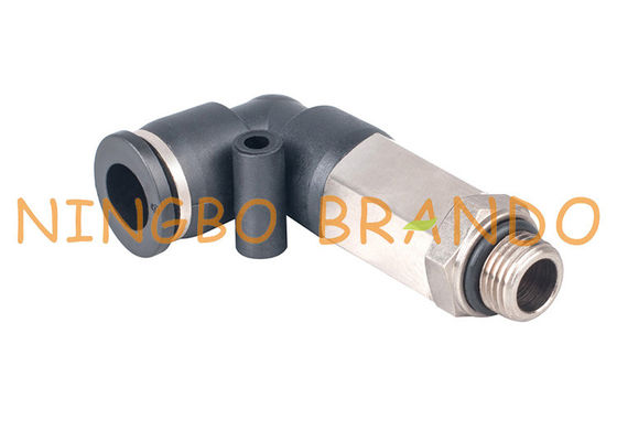 il gomito maschio esteso di 8mm di 1/4&quot; rapido collega i montaggi di tubo flessibile pneumatici