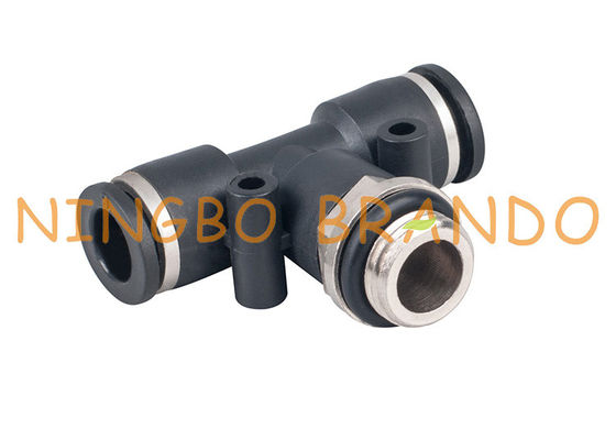 la spinta di 8mm di 1/4&quot; per collegare il ramo maschio colloca sul tee i montaggi di tubo flessibile pneumatici