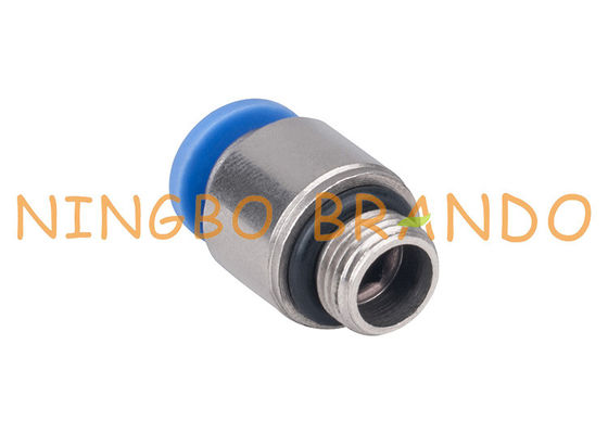 Spinta diritta maschio rotonda per collegare i montaggi di tubo flessibile pneumatici 1/4&quot; 8mm