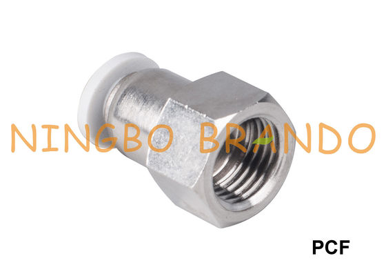 I montaggi di tubo flessibile pneumatici diritti femminili di PCF spingono per collegare 1/8&quot; 1/4&quot;